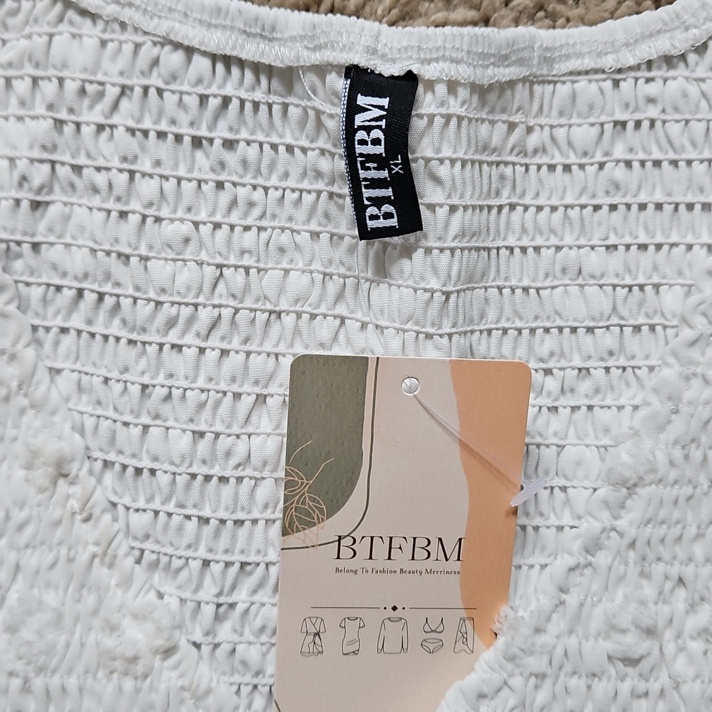 NWT BTFBM White Dress, Size XL - Picture 2 of 7